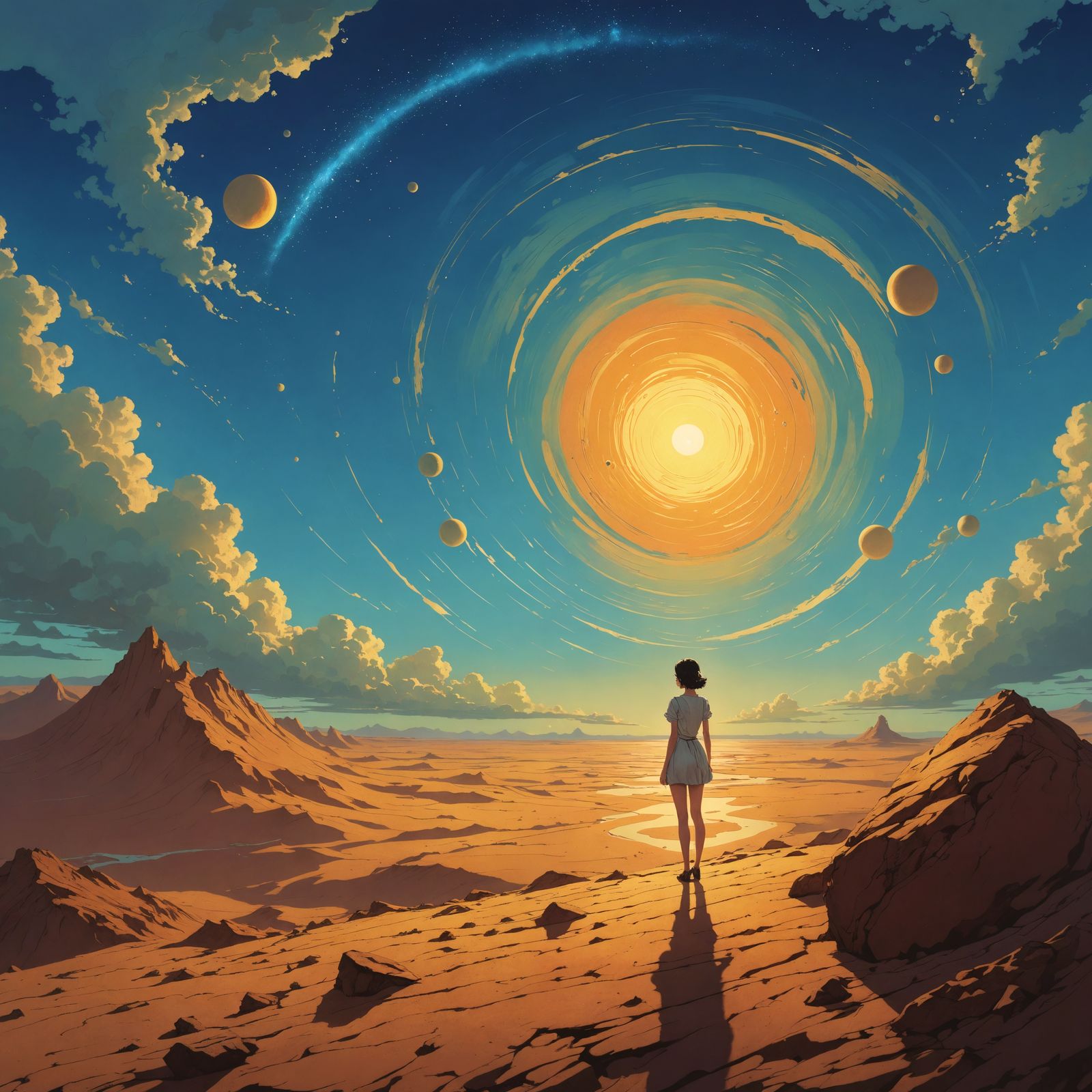 Anime Lady in Salvador Dali Surrealist Style