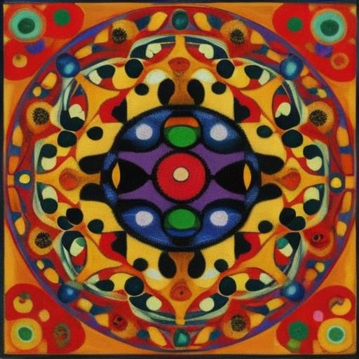 Cute Creature Inspired by Klimt, Monet, and Klee