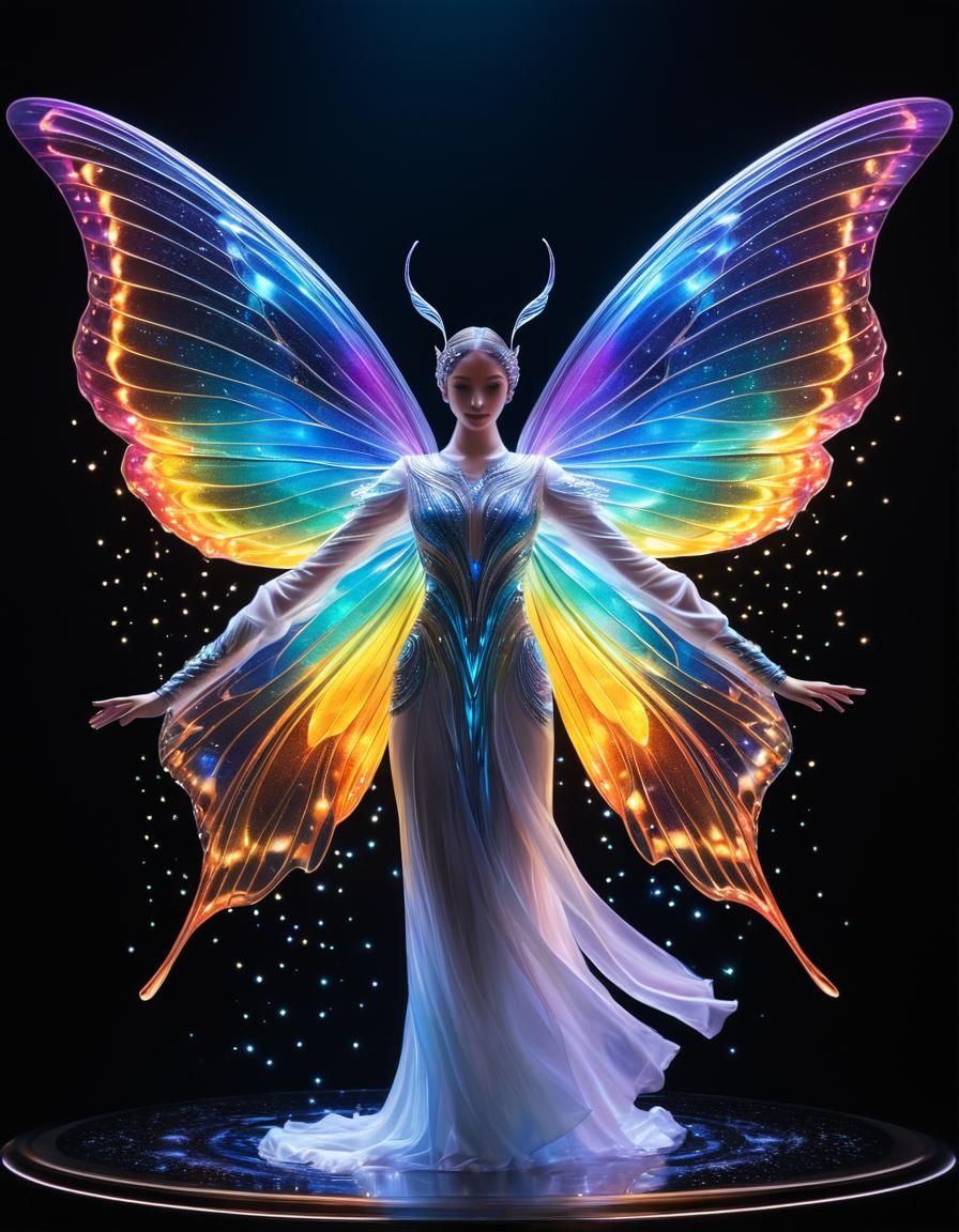 Ethereal Butterfly Being Embodies Chaos Weaver