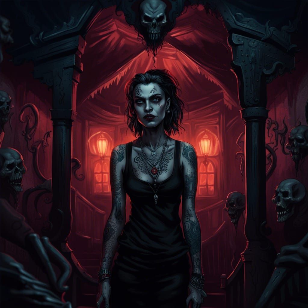Malkavian Vampire in Funhouse: Dark Matte Painting
