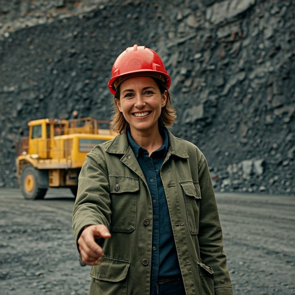 Vibrant Geologist in Action, Mine Site