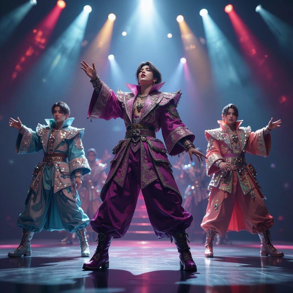 Kpop Group Performance in Fantastical Outfits