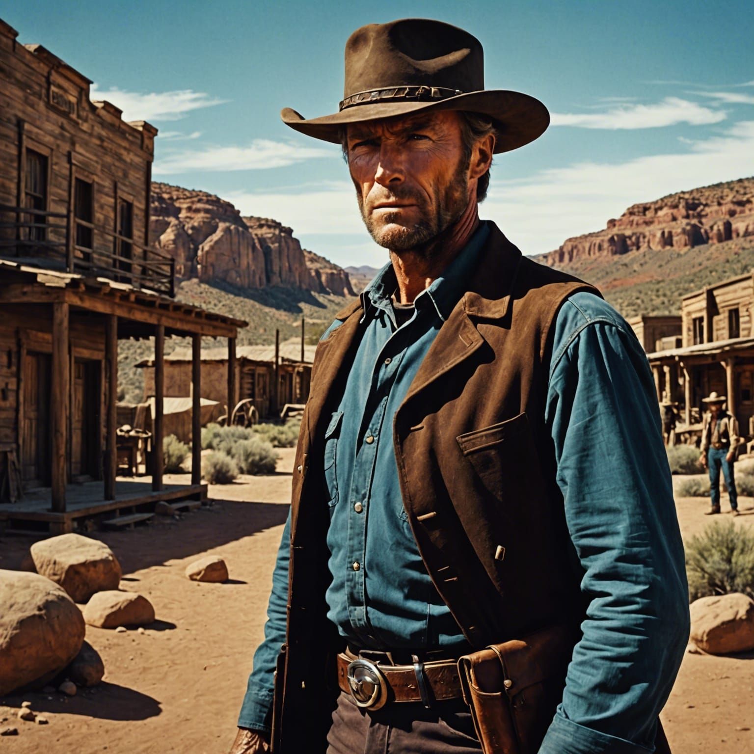 Clint Eastwood Digital Art: Wild West Epic