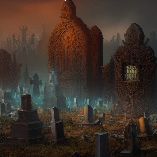 Fantastical Graveyard in Detailed Matte Painting