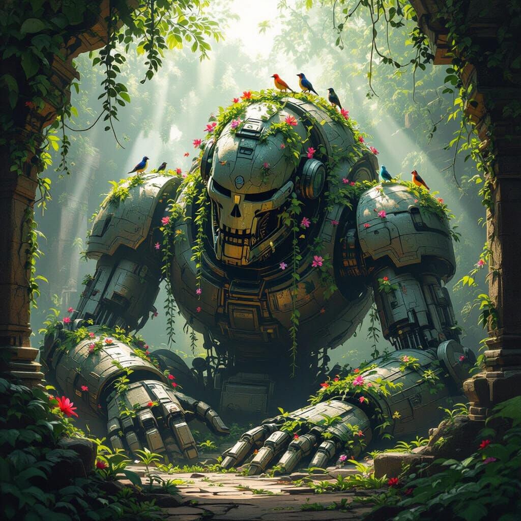 Ancient Jungle Automaton Slumbers in Forgotten Temple