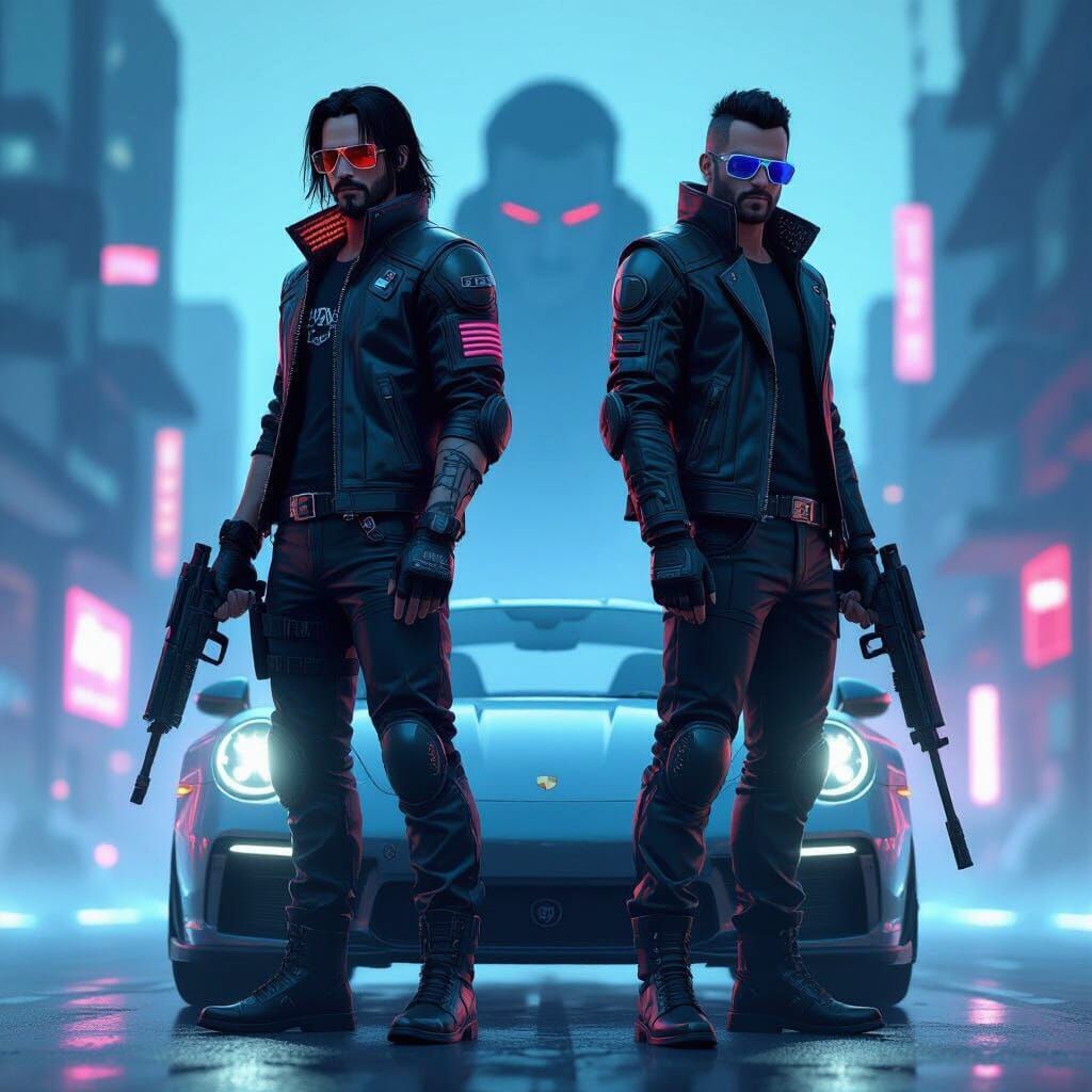Cyberpunk Heroes: Johnny Silverhand and David Martinez