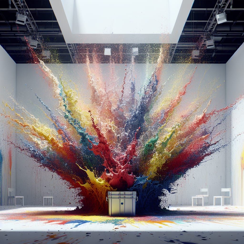 Paint Explosion Creates Epic Mural in Photorealistic Detail
