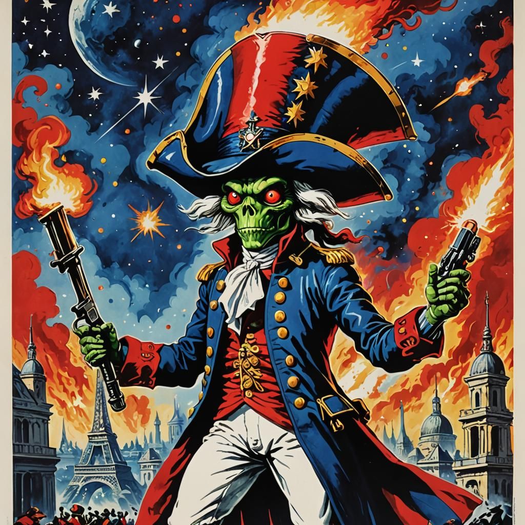 Alien Revolutionary Poster in Revolutionary Art Style