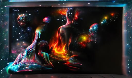 Cosmic Heat Death: An Astral Oil Painting