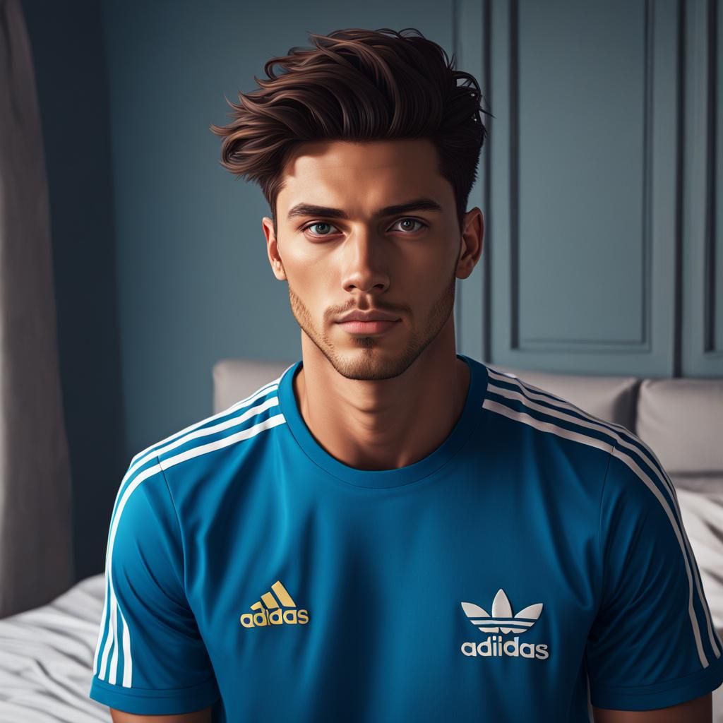 Hyperrealistic Portrait of a Young Male Model
