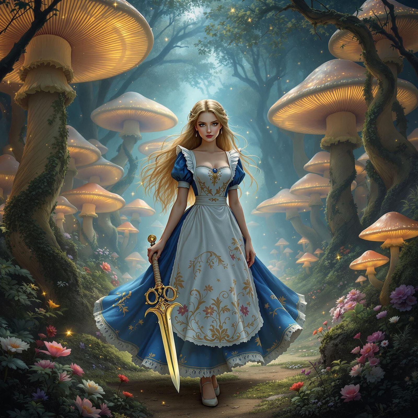 Alice in Whimsical Wonderland, Wielding a Scissor Blade with...