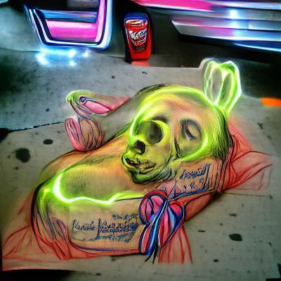 Hyperrealistic Neon Body: Lowbrow Art