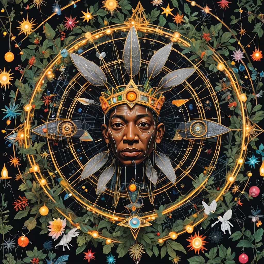 Surreal Geometry: Metatron Mandala in Hyperrealistic Splash ...