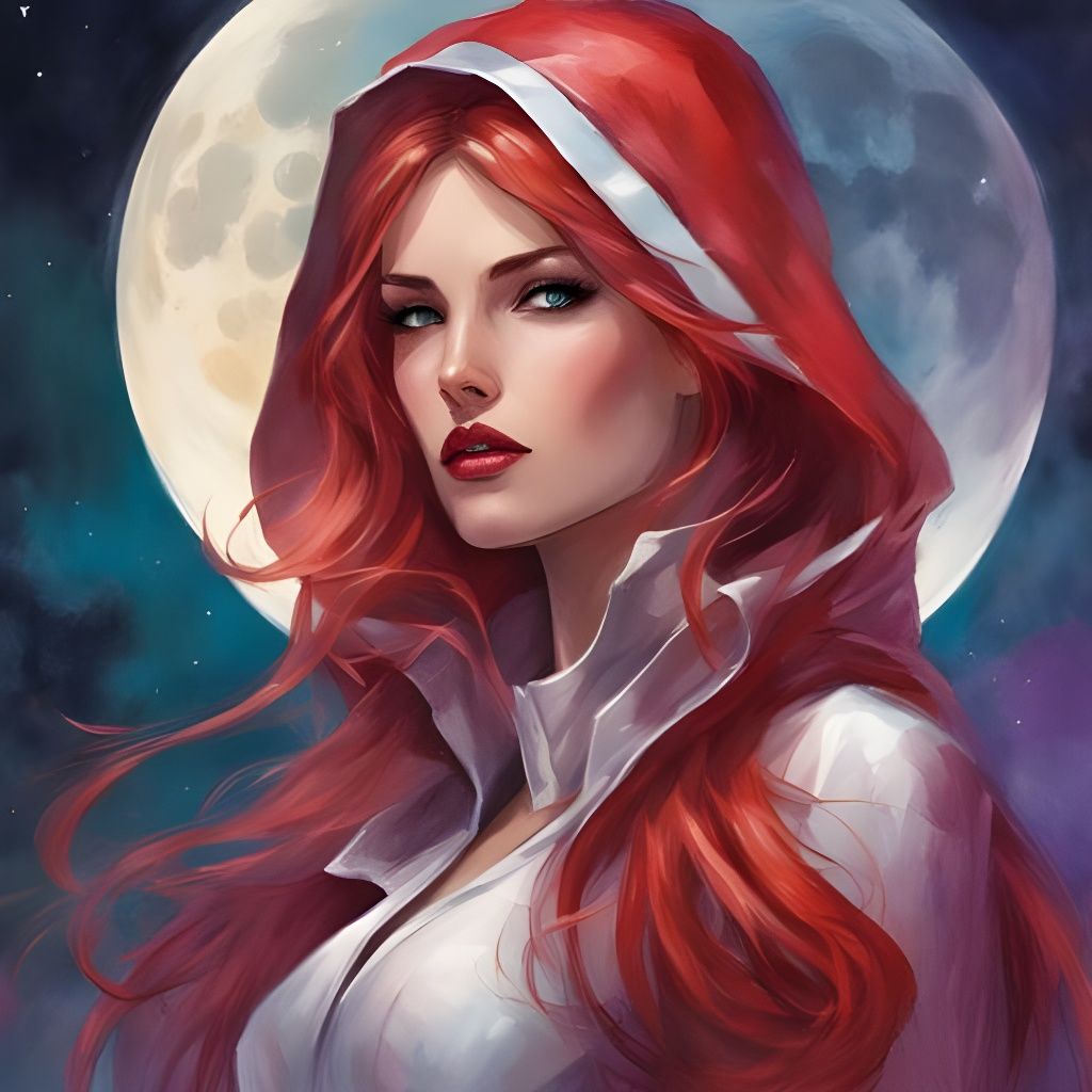 Beautiful Moon Knight Portrait in Dark Fantasy Watercolor