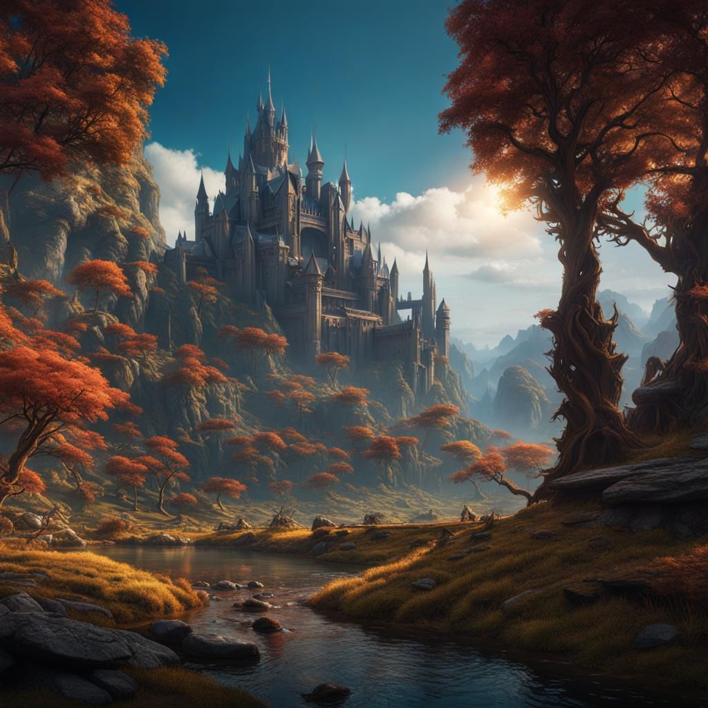 Cinematic Fantasy Landscape Concept Art