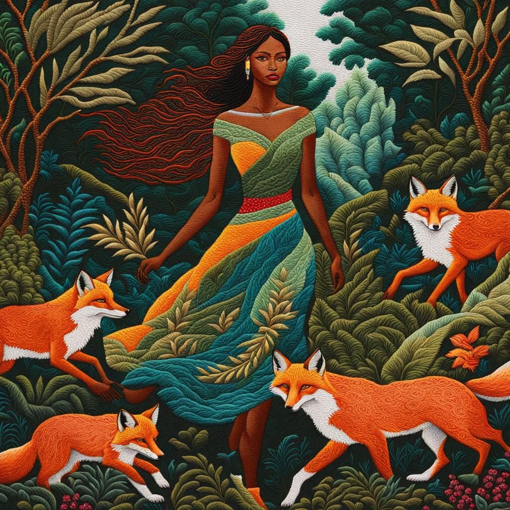 Rainforest embroidery masterpiece