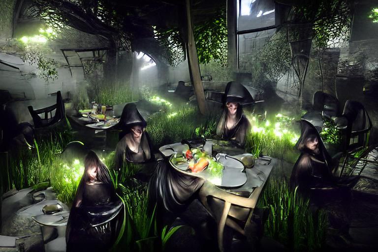 Witches' Mysterious Late Night Garden Dinner
