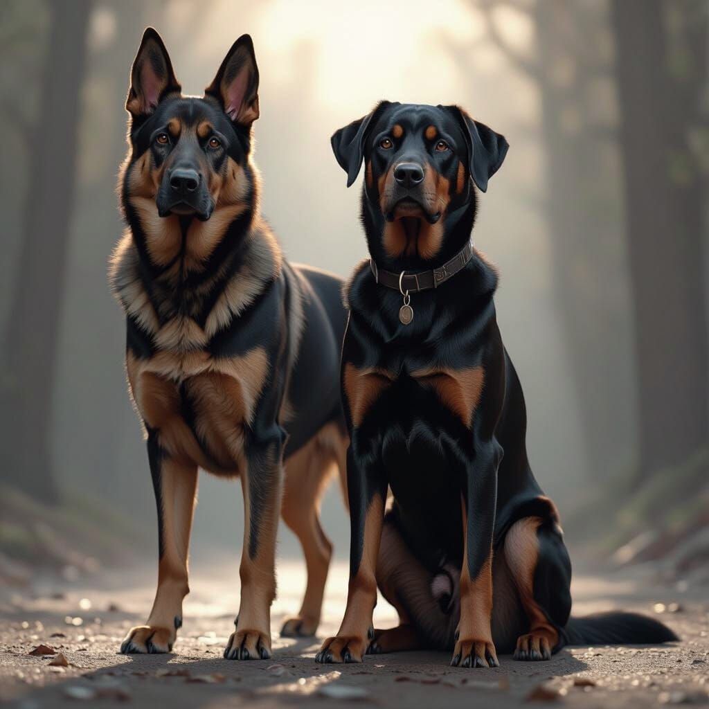 Hybrid Dog Breed: Shepherd, Doberman, Rottweiler Mix