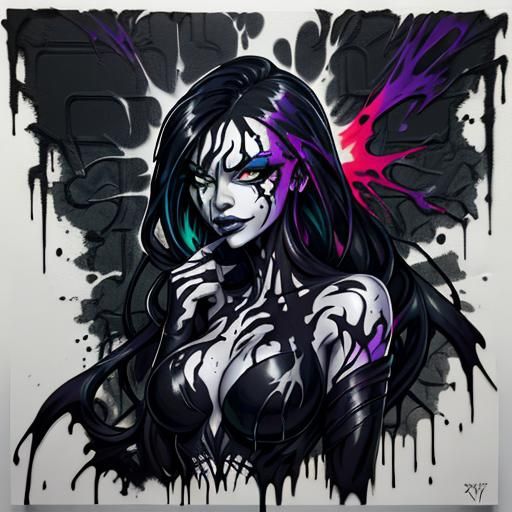 Venomous Transformation: A Graffiti Art Masterpiece