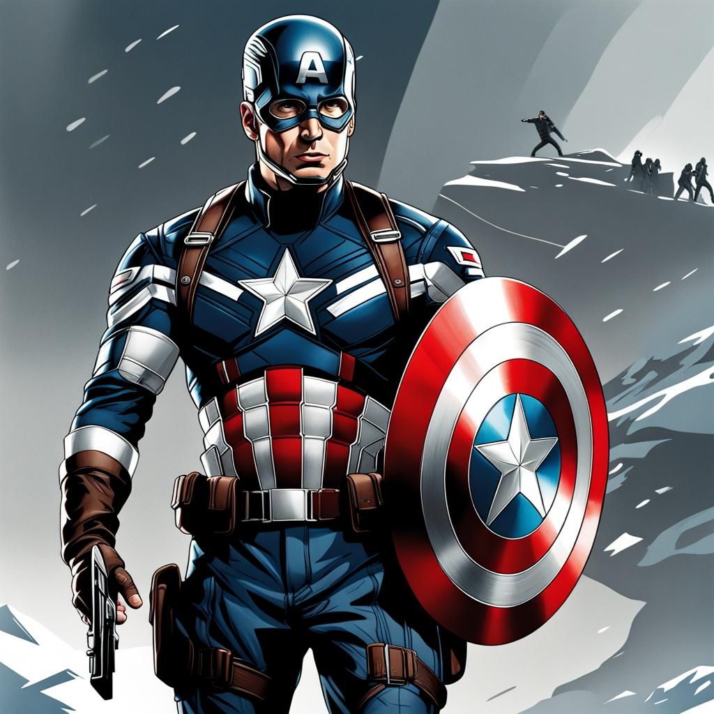 Captain America as the Winter Soldier