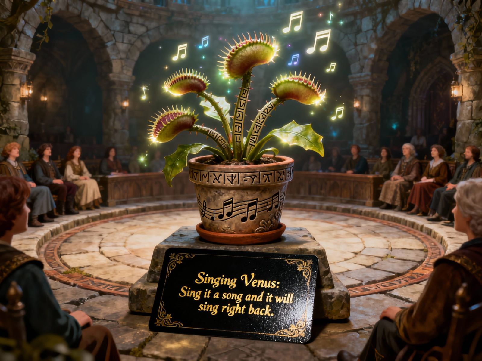 Magical Singing Venus Flytrap in Auction Setting