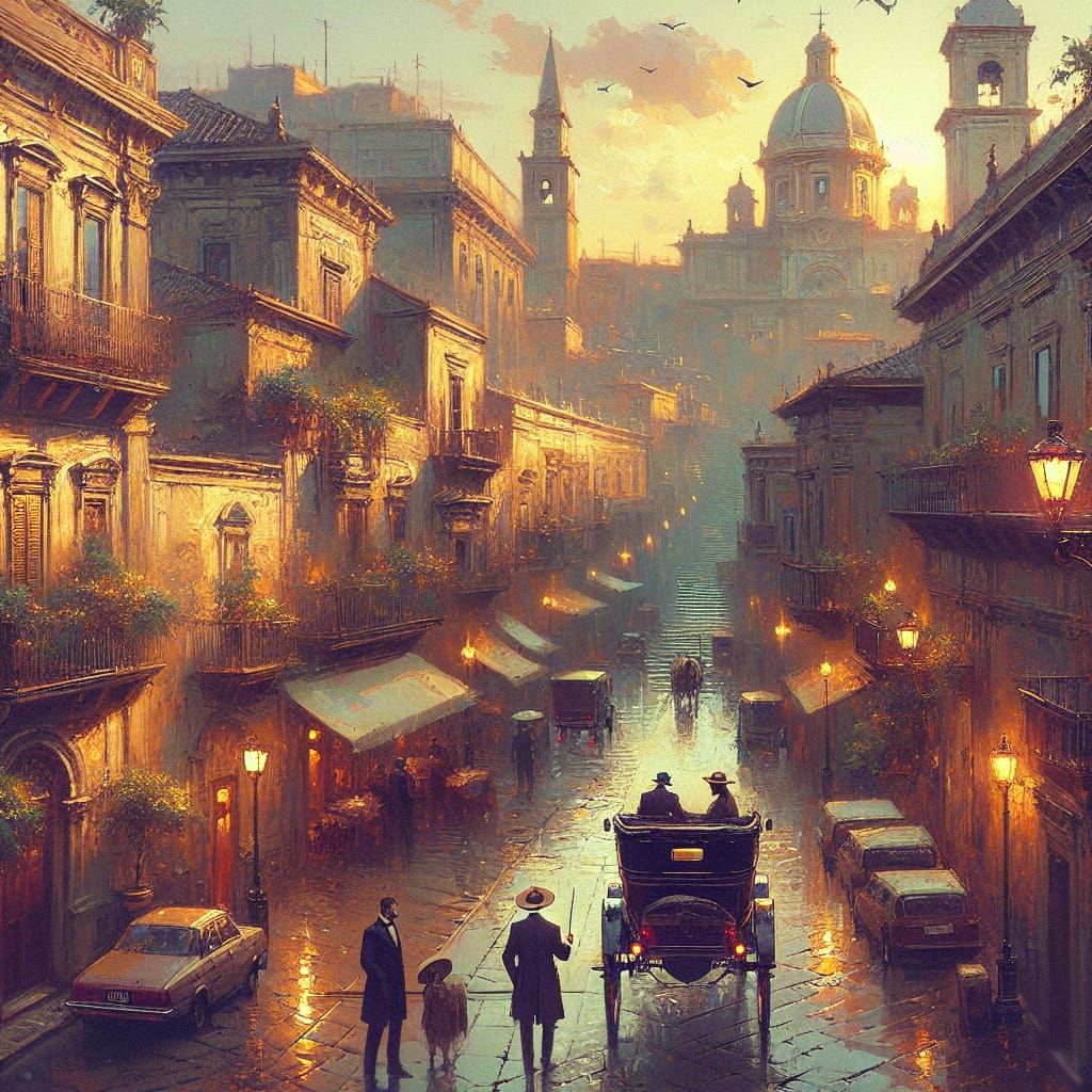 Elegant Sicilian Organized Crime Concept Art