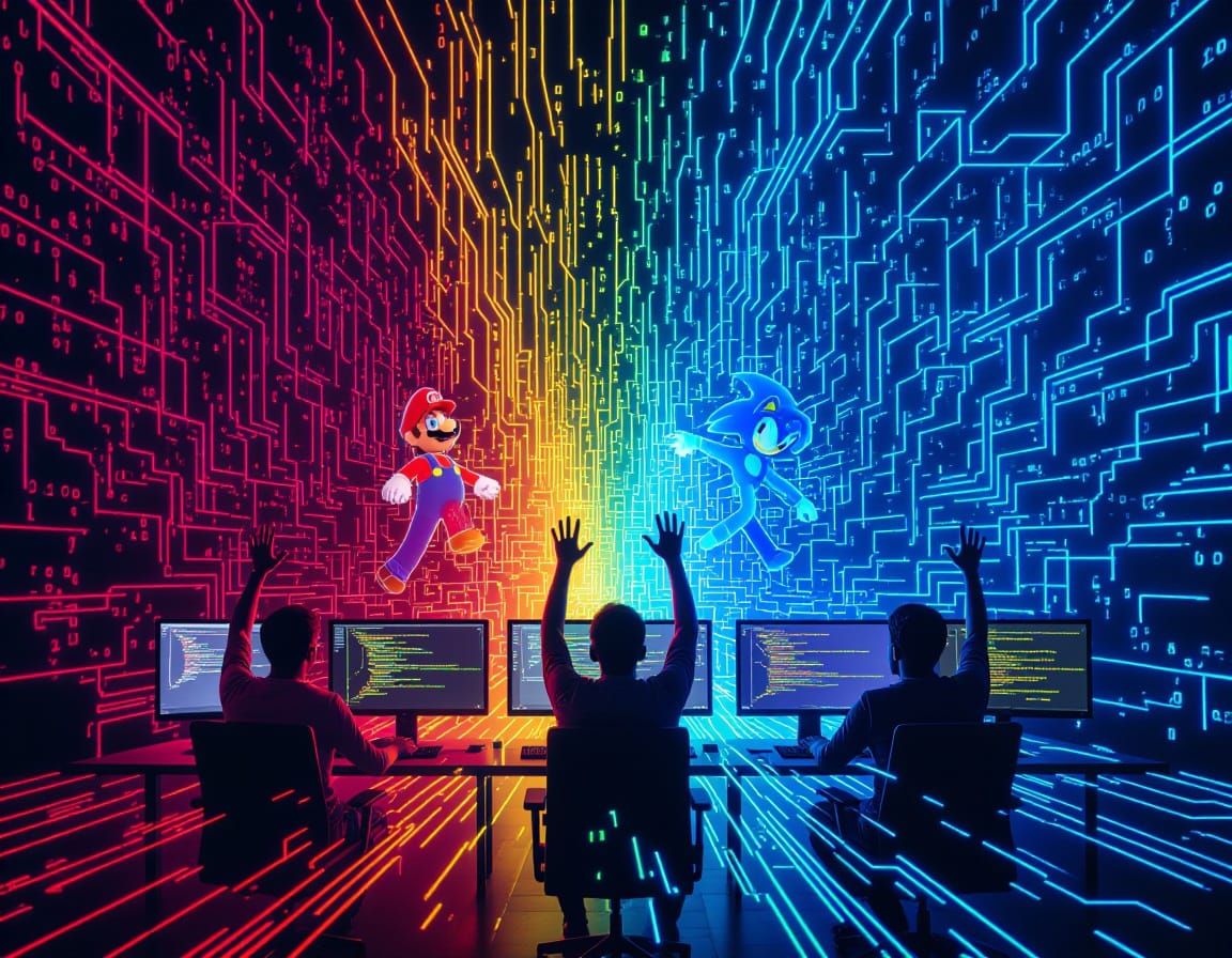 Programmers Dissolving into Digital Code