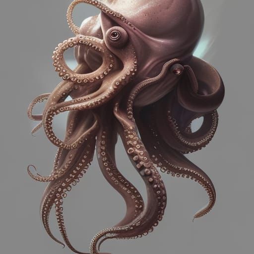 Octopus Dancer Portrait in Art Nouveau Style