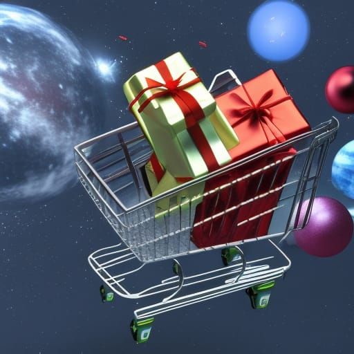 Presents in Space: 3D Game Cinematic Scene