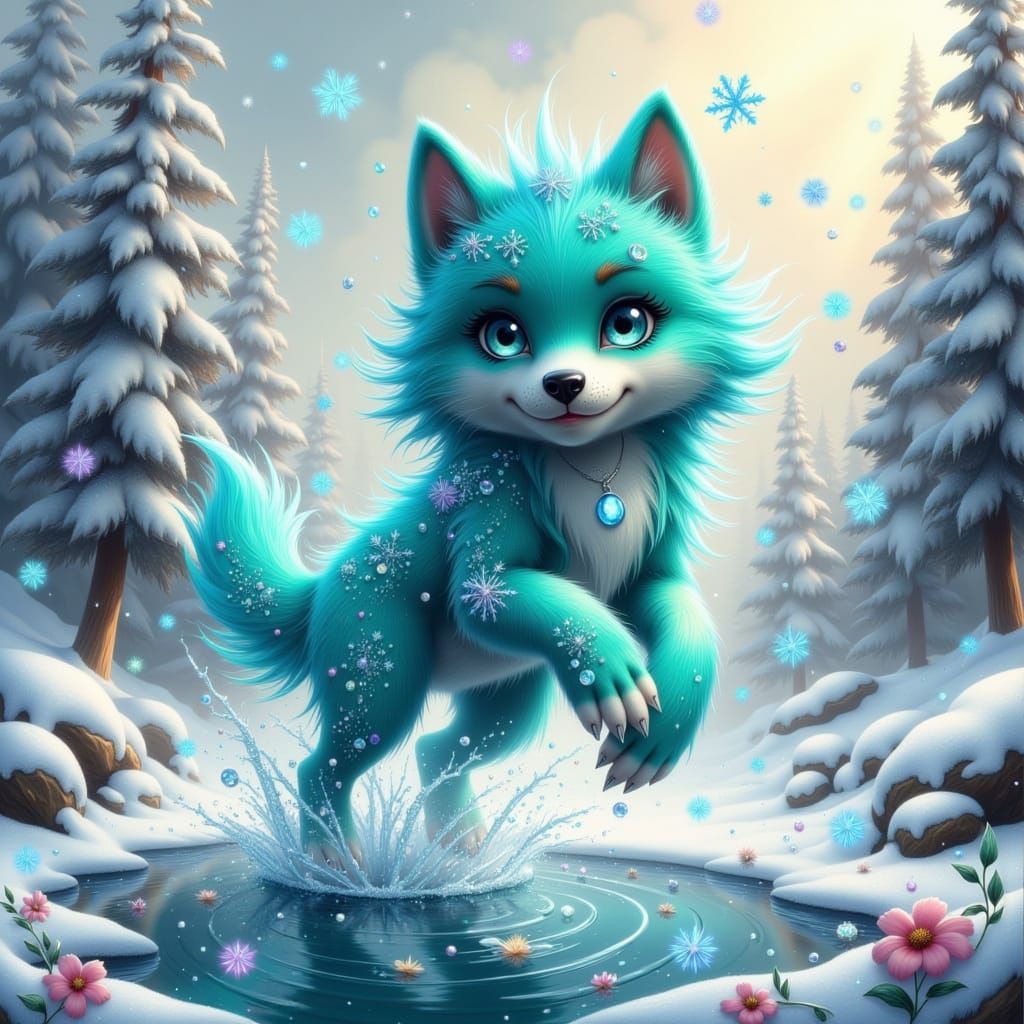 Crystal Puppy Leaps into Enchanted Winter Wonderland in Drea...