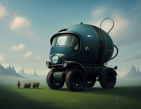 Futuristic Cute Vehicle Design