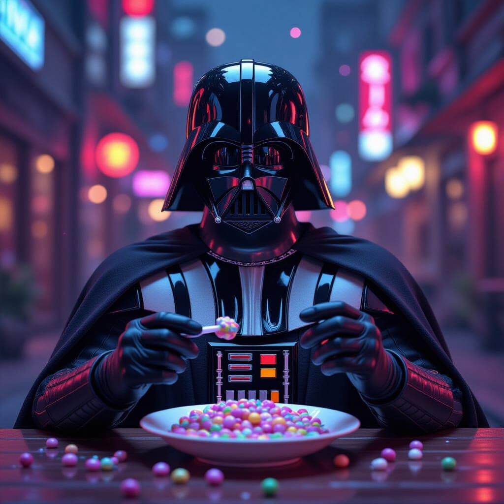Darth Vader's Cyberpunk Candy Fantasy