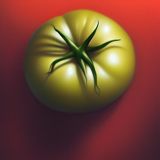 Photorealistic Killer Tomato Digital Painting