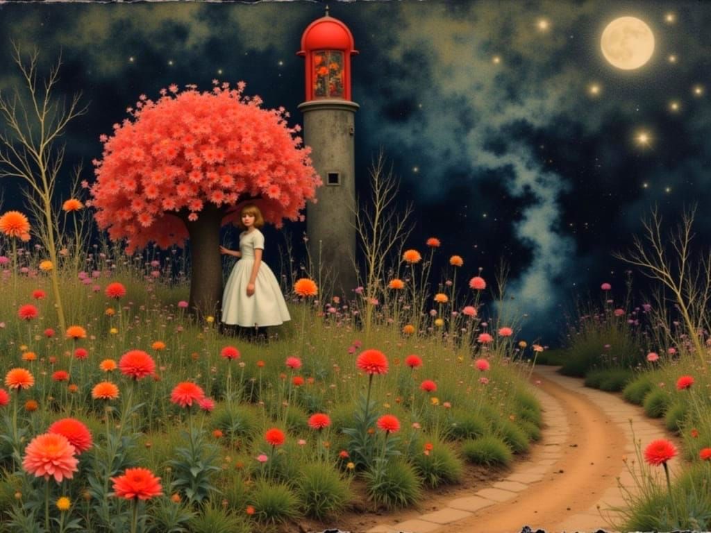 Alice Enters Wonderland in Baroque Style