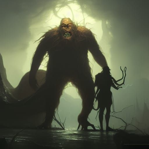 Monstrous Pair in Dark Fantasy Concept Art
