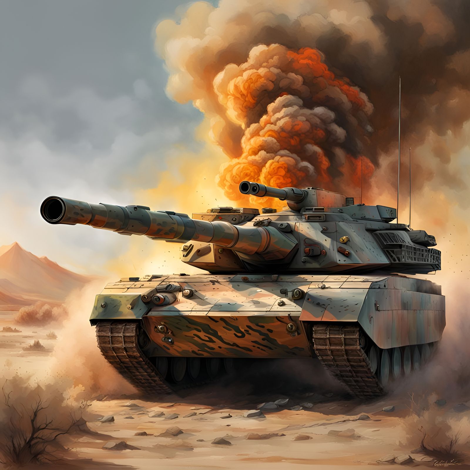 Leopard 2A7 Tank in Urban Camouflage