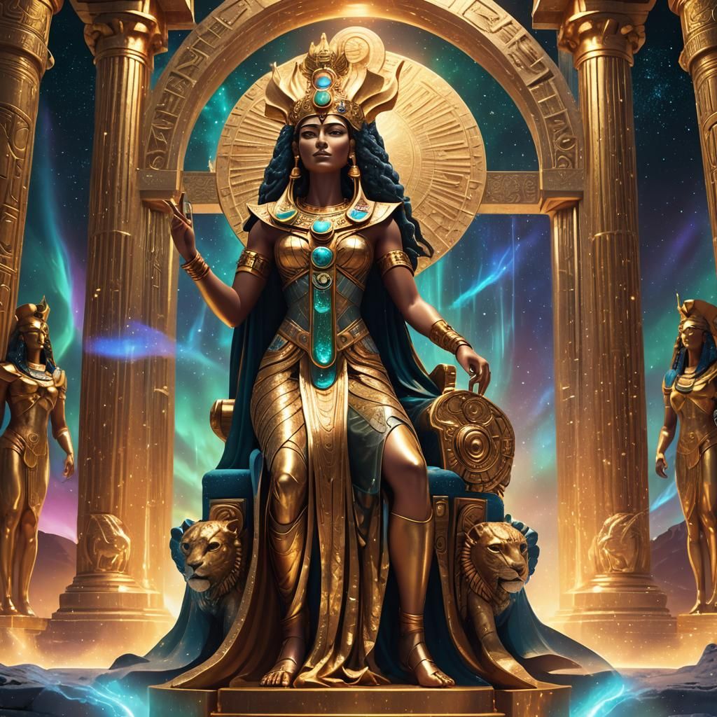Hathor Goddess Reigns Supreme in Celestial Temple