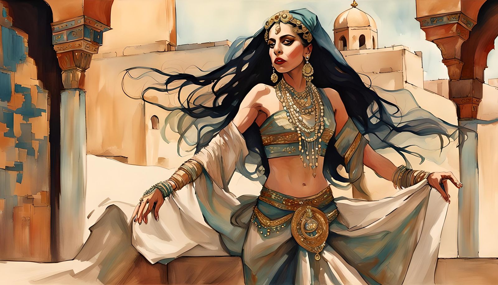 Lady Gaga Belly Dancing in Morocco: Vintage Style