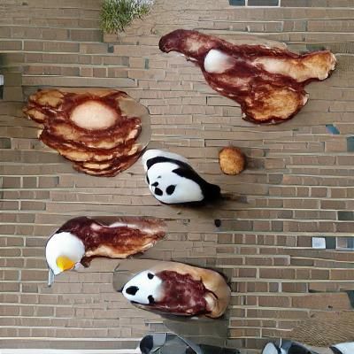 Pancake Pandas and Eagle Eggs Walking on Bacon