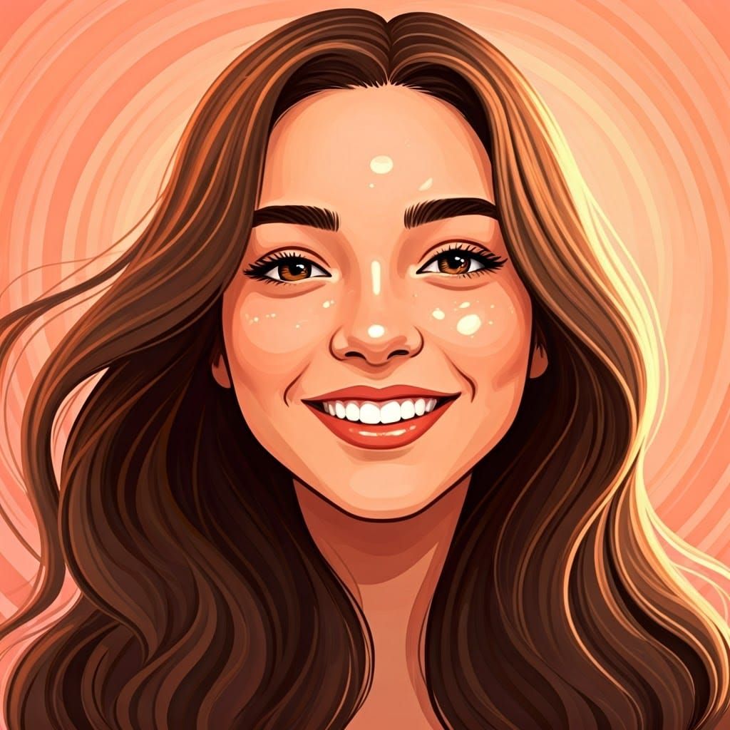 Radiant Smile in Dreamy Digital Art Style