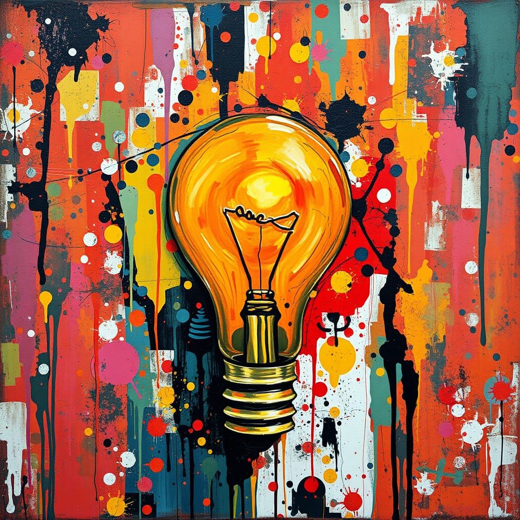 Abstract Art in a Grungy Painterly Style