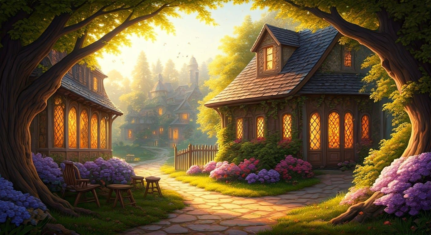 Ethereal Cat Portrait in Golden Hour Light