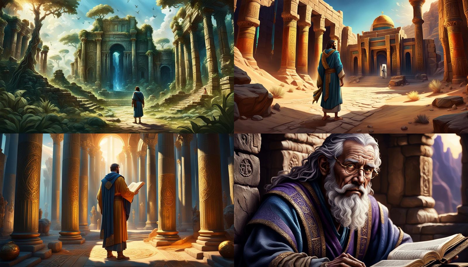 Samuel: Detailed Matte Painting in Deep Color