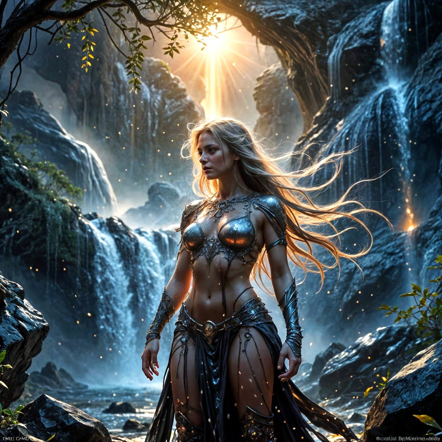 Delicate Water Spirit Formed From Dew Droplets