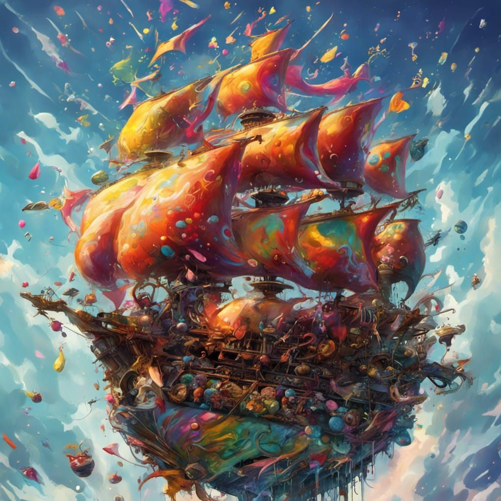 Peter Pan and Captain Hook in Graffiti Art Style