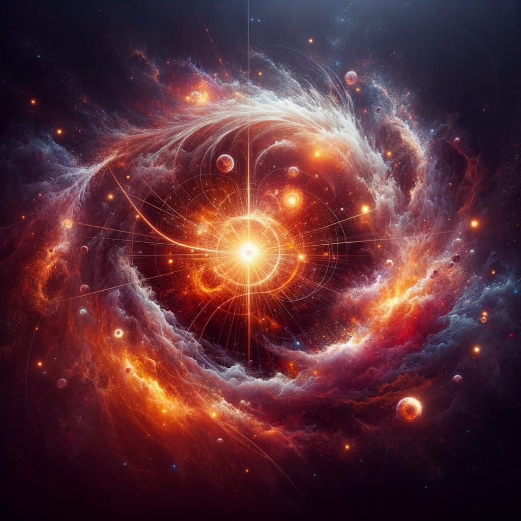 Big Bang Visualization: Cosmic Explosion and Galaxy Birth