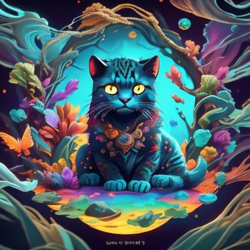 Rune Cheetah in Detailed Matte Painting Style