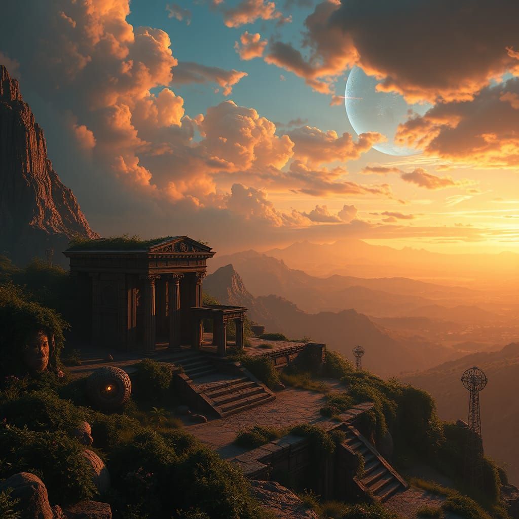 Dreamlike Star Wars Landscape in Matte Painting Style