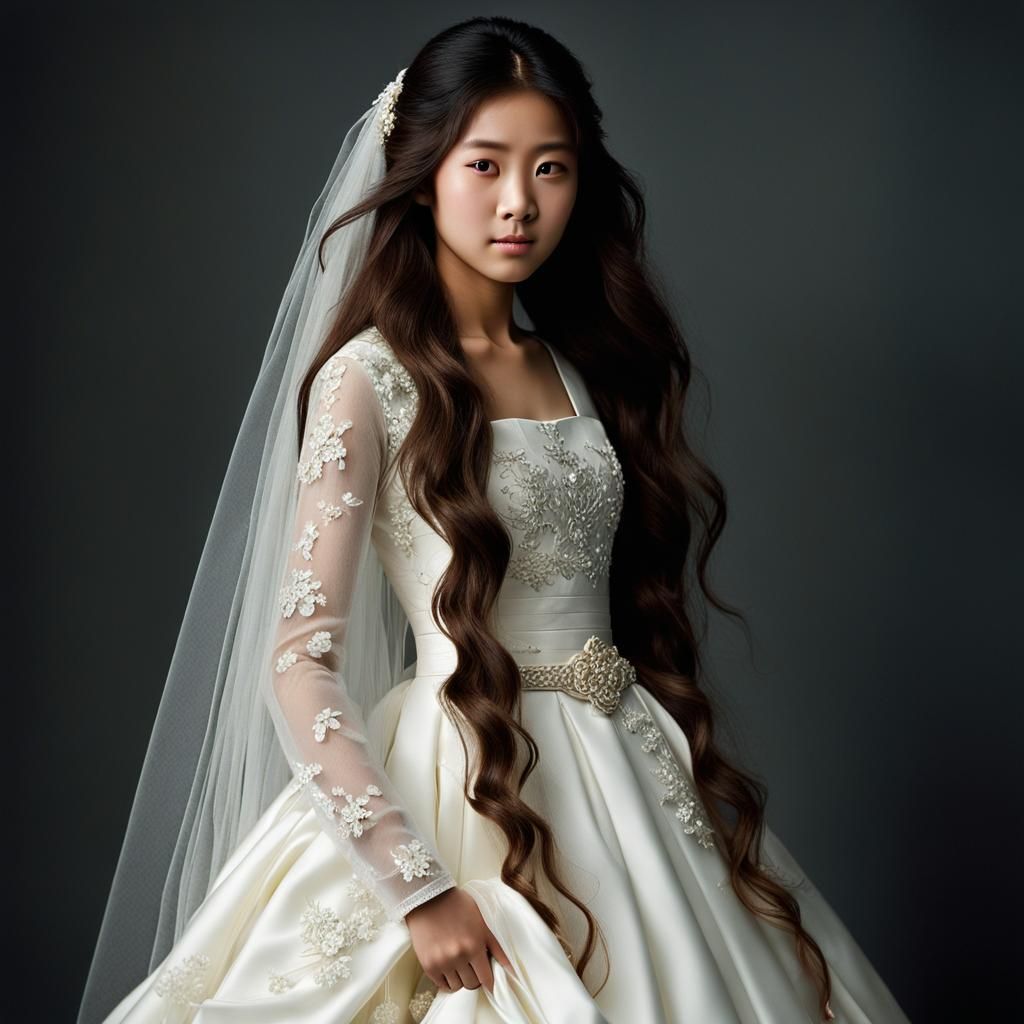 Alluring Portrait of a Young Japanese Bride