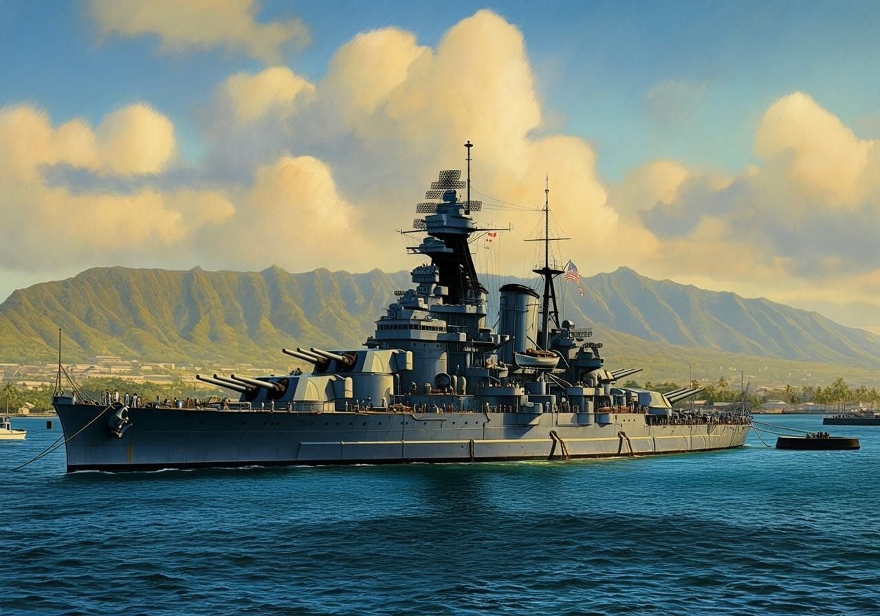 Pearl Harbor Tranquility Before the Storm